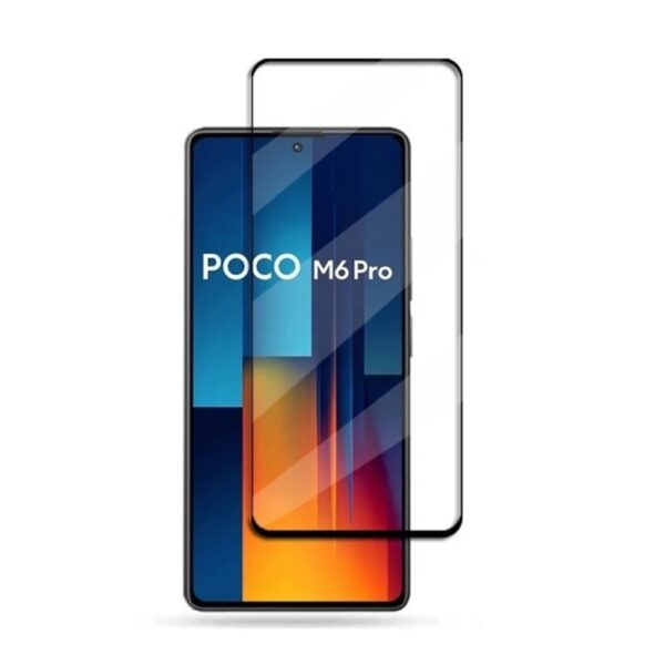 Xiaomi Poco M6 Pro 4G Προστατευτικό Τζαμάκι Μαύρο 9H HD 3D Curved Edge Tempered Glass Full Screen Black