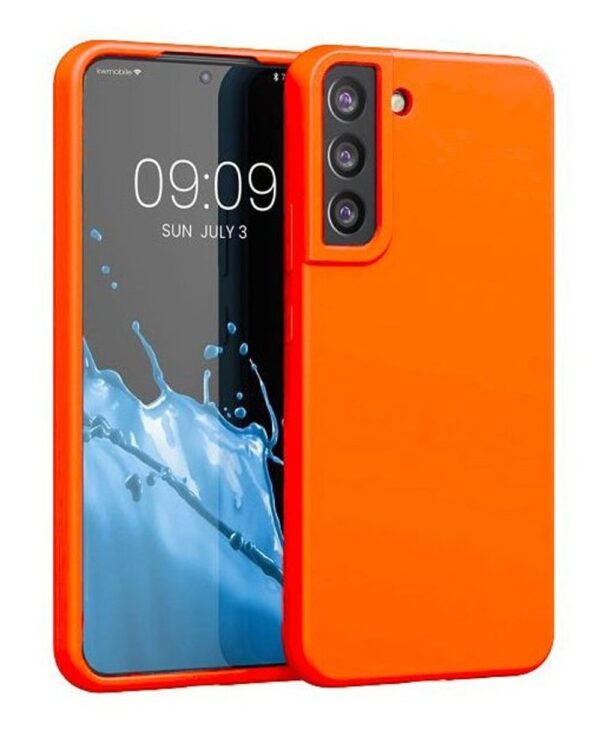 Forcell Samsung Galaxy S22 Plus 5G Soft Touch Θήκη Σιλικόνης - Orange