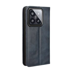 Xiaomi 14 Θήκη Βιβλίο Μπλε Magnetic Buckle Retro Texture Phone Case Blue