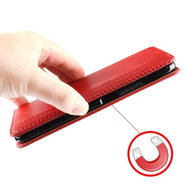 Xiaomi 14 Θήκη Βιβλίο Κόκκινο Magnetic Buckle Retro Texture Phone Case Red