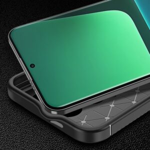 Xiaomi 14 Pro Θήκη Σιλικόνης Μα΄ύρη Brushed Texture Carbon Fiber TPU Phone Case Black