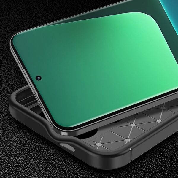 Xiaomi 14 Pro Θήκη Σιλικόνης Μα΄ύρη Brushed Texture Carbon Fiber TPU Phone Case Black