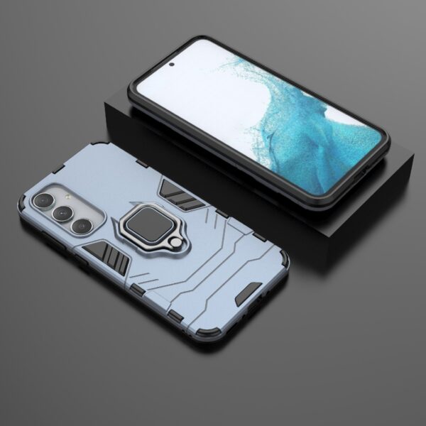 Samsung Galaxy A35 5G Σκληρή Θήκη Μπλε Με Σταντ PC + TPU Shockproof Phone Case with Magnetic Ring Holder Blue