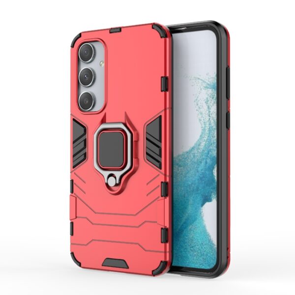 Samsung Galaxy A35 5G Σκληρή Θήκη Κόκκινη Με Σταντ PC + TPU Shockproof Phone Case with Magnetic Ring Holder Red