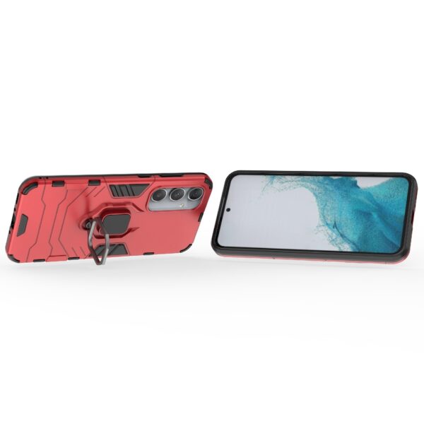 Samsung Galaxy A35 5G Σκληρή Θήκη Κόκκινη Με Σταντ PC + TPU Shockproof Phone Case with Magnetic Ring Holder Red