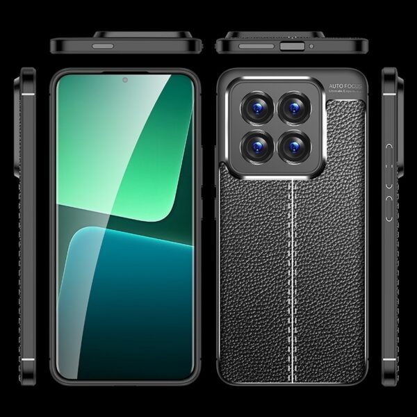 Xiaomi Poco C65 / Xiaomi Redmi 13C 4G Θήκη Σιλικόνης Μαύρο Litchi Texture Shockproof TPU Phone Case Black