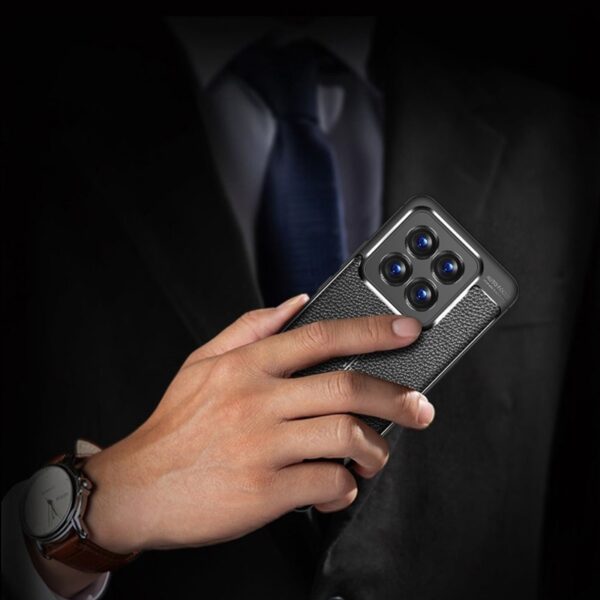 Xiaomi Poco C65 / Xiaomi Redmi 13C 4G Θήκη Σιλικόνης Μαύρο Litchi Texture Shockproof TPU Phone Case Black