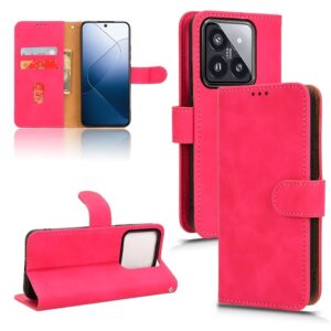 Xiaomi 14 Θήκη Βιβλίο Φούξια Skin Feel Magnetic Flip Phone Case Fuchsia