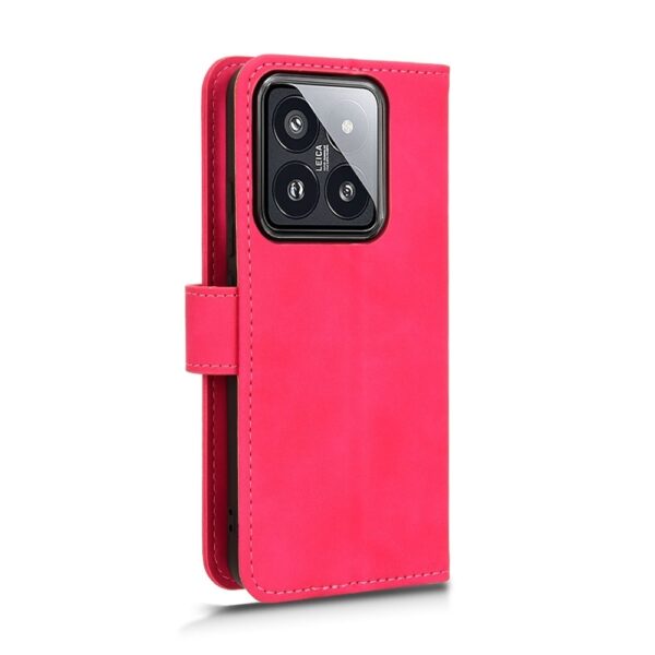 Xiaomi 14 Θήκη Βιβλίο Φούξια Skin Feel Magnetic Flip Phone Case Fuchsia