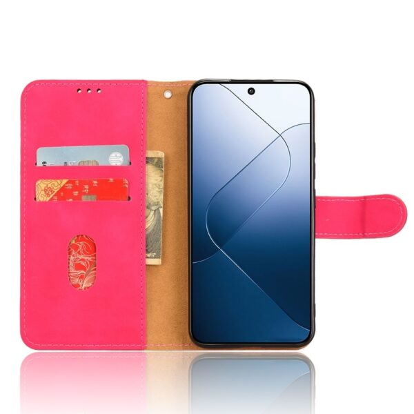 Xiaomi 14 Θήκη Βιβλίο Φούξια Skin Feel Magnetic Flip Phone Case Fuchsia
