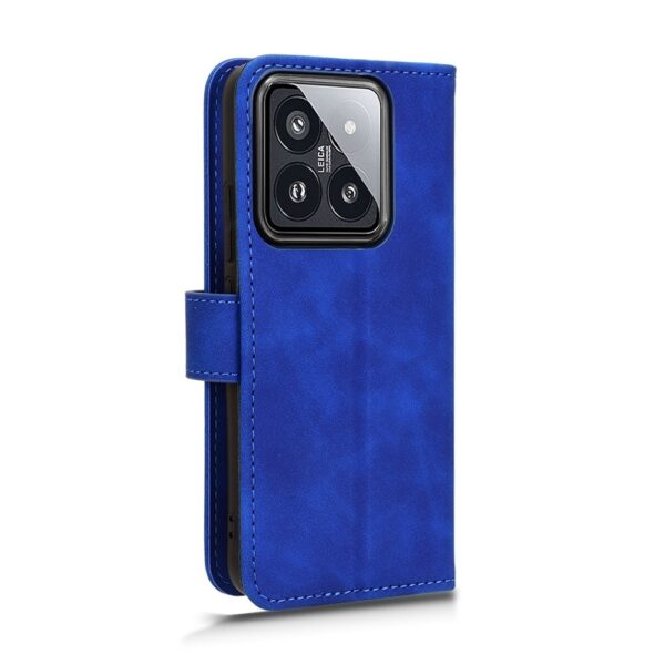 Xiaomi 14 Θήκη Βιβλίο Μπλε Skin Feel Magnetic Flip Phone Case Blue