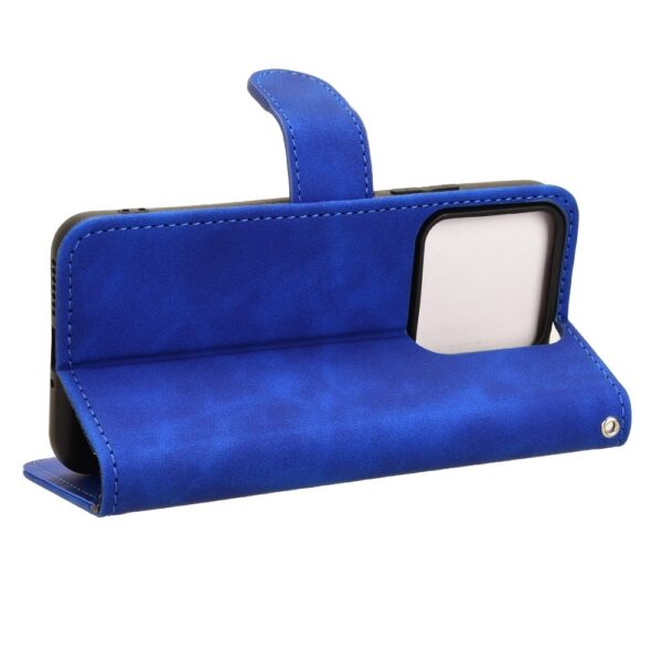 Xiaomi 14 Θήκη Βιβλίο Μπλε Skin Feel Magnetic Flip Phone Case Blue