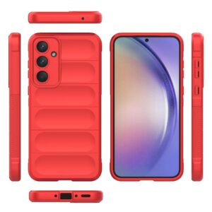 Samsung Galaxy A35 5G Θήκη Σιλικόνης Κόκκινη Magic Shield TPU + Flannel Phone Case Red