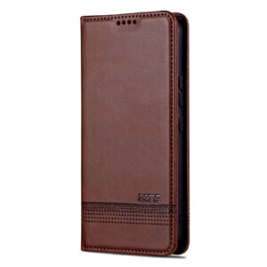 Samsung Galaxy A35 5G Θήκη Βιβλίο Καφέ AZNS Magnetic Calf Texture Flip Phone Case Brown