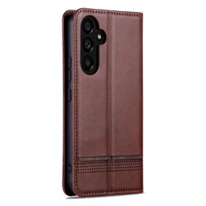 Samsung Galaxy A35 5G Θήκη Βιβλίο Καφέ AZNS Magnetic Calf Texture Flip Phone Case Brown