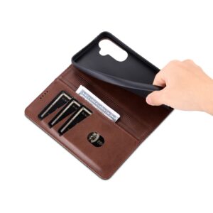 Samsung Galaxy A35 5G Θήκη Βιβλίο Καφέ AZNS Magnetic Calf Texture Flip Phone Case Brown