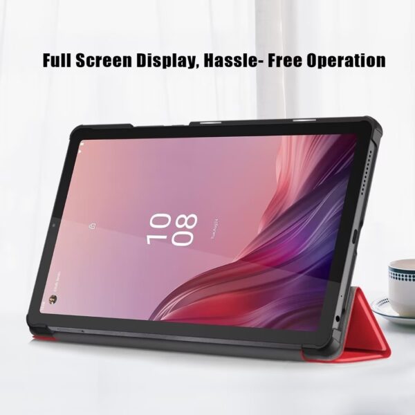 Lenovo Tab M9 9" Θήκη Κόκκινη Χρυσό 3-folding Smart Tablet Case Red