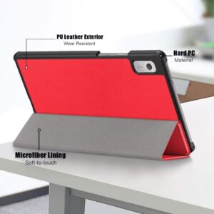 Lenovo Tab M9 9" Θήκη Κόκκινη Χρυσό 3-folding Smart Tablet Case Red