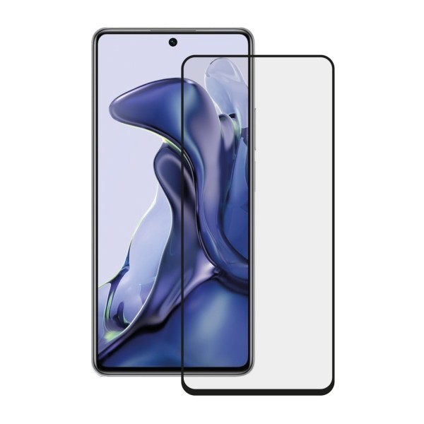Xiaomi 12T 5G / 12T Pro 5G Προστατευτικό Τζαμάκι Μαύρο 6D Pro Veason Full Glue Full Face Tempered Glass Black