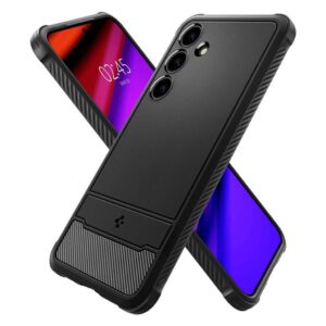 Samsung Galaxy S24 5G Θήκη Μαύρη Spigen Rugged Armor Back Cover Matte Black ACS07346