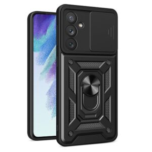Samsung Galaxy A55 5G Θήκη Μαύρη Με Σταντ Armor PC + TPU Camera Shield Phone Case Black