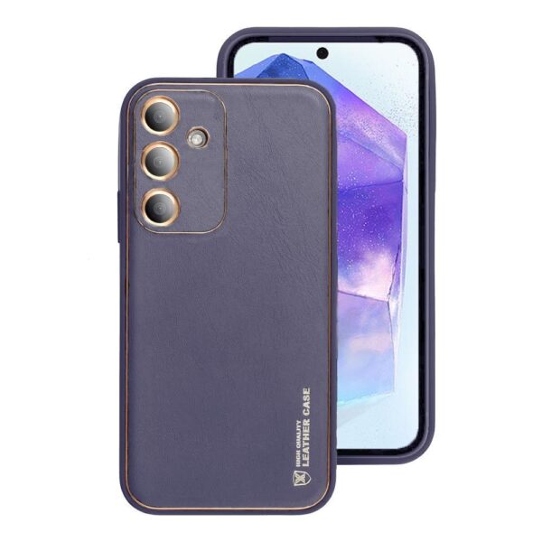 Samsung Galaxy A55 5G Θήκη Δερματίνη Μαύρη Back Cover Phone Case Black