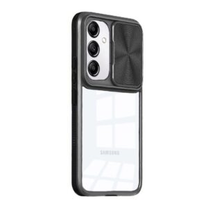 Samsung Galaxy A35 5G Θήκη Διάφανη Μαύρο Sliding Camshield Phone Case Black