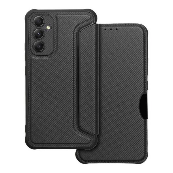 Samsung Galaxy A55 5G Θήκη Βιβλίο Μαύρο Forcell Razor Carbon Book Case Black