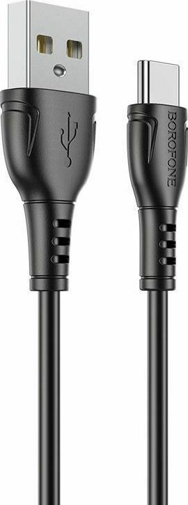 Borofone BX51 Triumph USB 2.0 Cable USB-C male - USB-A male Μαύρο 1m (43930)