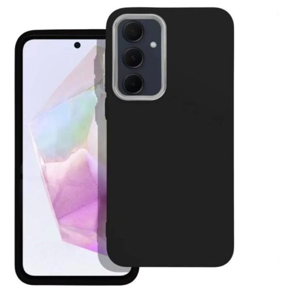 Forcell Samsung Galaxy A55 5G Camera Frame Θήκη Σιλικόνης - Black