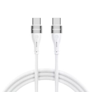 Wozinsky USB 2.0 Cable USB-C male - USB-C 65W Λευκό 2m (WSTCC2)