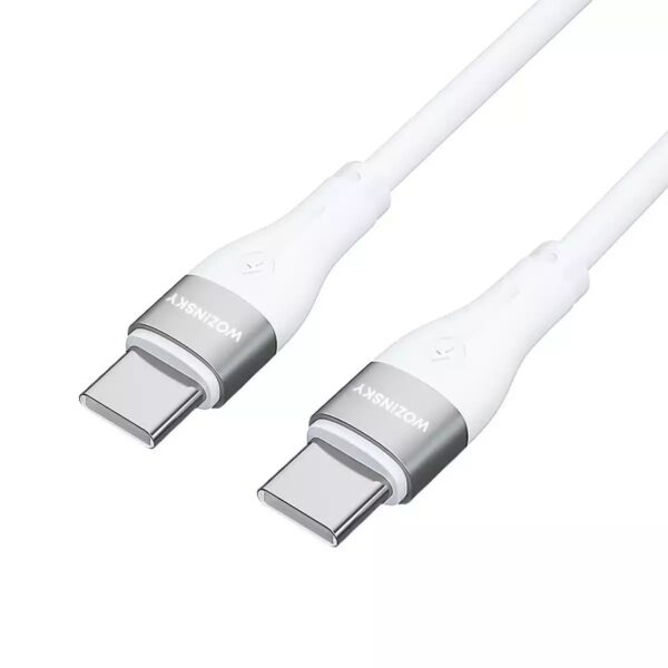 Wozinsky USB 2.0 Cable USB-C male - USB-C 65W Λευκό 2m (WSTCC2)