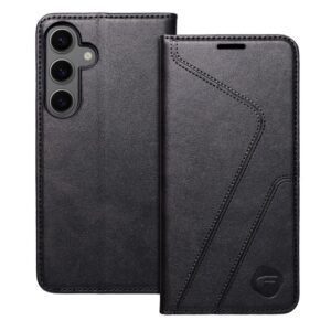 Samsung Galaxy S24 5G Θήκη Βιβλίο Μαύρο Forcell F-Protect PU Leather RFID Wallet Case Black