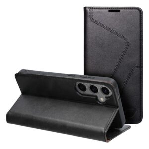 Samsung Galaxy S24 5G Θήκη Βιβλίο Μαύρο Forcell F-Protect PU Leather RFID Wallet Case Black
