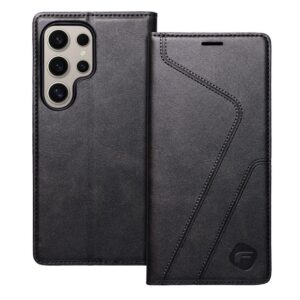 Samsung Galaxy S24 Ultra 5G Θήκη Βιβλίο Μαύρο Forcell F-Protect PU Leather RFID Wallet Case Black