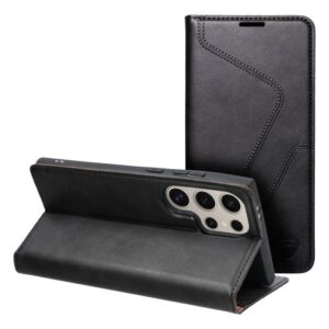 Samsung Galaxy S24 Ultra 5G Θήκη Βιβλίο Μαύρο Forcell F-Protect PU Leather RFID Wallet Case Black