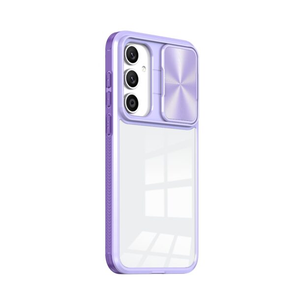 Samsung Galaxy A55 5G Θήκη Διάφανη Μωβ Sliding Camshield Phone Case Purple