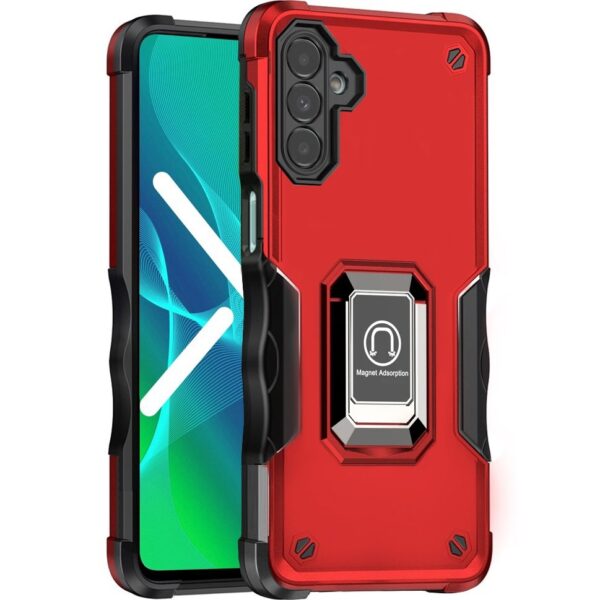 Samsung Galaxy A25 5G Σκληρή Θήκη Κόκκινη Non-slip Shockproof Armor With Ring Phone Case Red