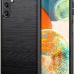 Samsung Galaxy S24 Plus 5G Θήκη Σιλικόνης Μα΄ύρη Brushed Texture Carbon Fiber TPU Phone Case Black