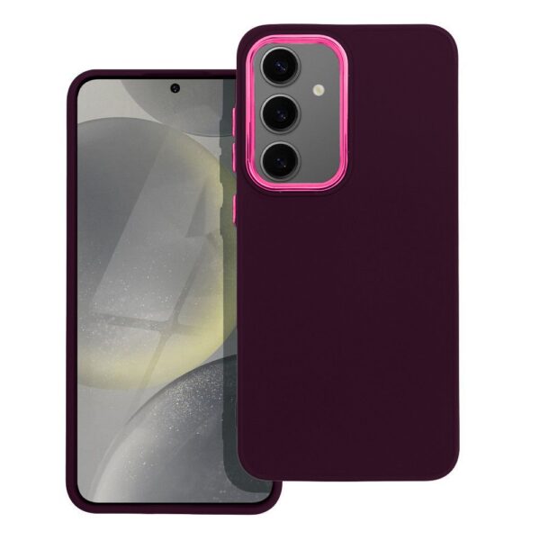 Samsung Galaxy S24 5G Θήκη Σιλικόνης Μωβ TPU Silicone Case with Camera Frame Purple
