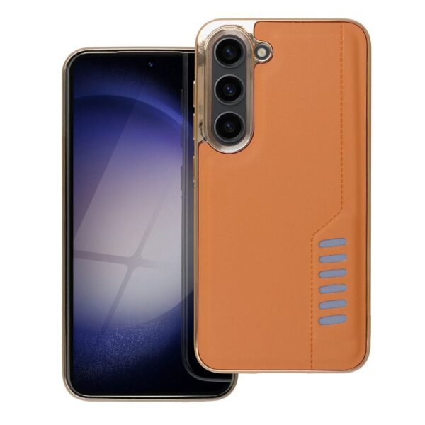 Samsung Galaxy S24 5G Θήκη Σιλικόνης Καφέ Milano Silicone Case with Camera Frame Brown