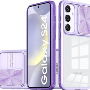 Samsung Galaxy S24 5G Θήκη Διάφανη Μωβ Sliding Camshield Phone Case Purple