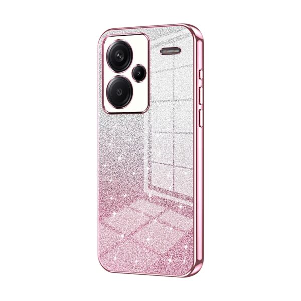 Xiaomi Redmi Note 13 Pro Plus 5G Θήκη Σιλικόνης Ροζ Gradient Glitter Powder Electroplated Phone Case Pink