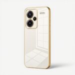 Forcell Xiaomi Redmi Note 13 Pro Plus 5G Plating Fine Hole Θήκη με Πλαίσιο Σιλικόνης Διάφανη - Gold