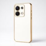 Forcell Xiaomi Redmi Note 13 5G Plating Fine Hole Θήκη Με Πλαίσιο Σιλικόνης Διάφανη - Gold