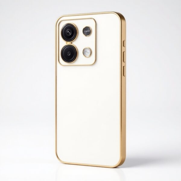 Forcell Xiaomi Redmi Note 13 5G Plating Fine Hole Θήκη Με Πλαίσιο Σιλικόνης Διάφανη - Gold