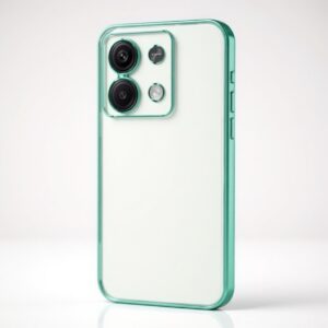 Forcell Xiaomi Redmi Note 13 5G Plating Fine Hole Θήκη Με Πλαίσιο Σιλικόνης Διάφανη - Green