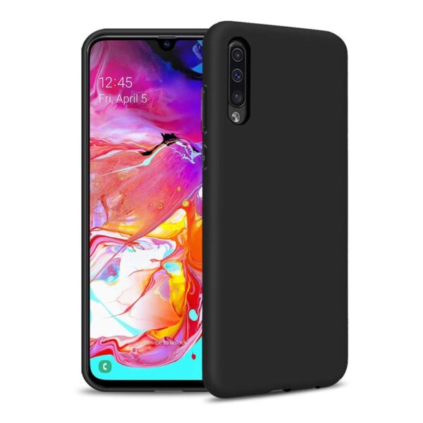 Forcell Samsung Galaxy A70 Matte Θήκη Σιλικόνης - Black