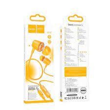 Hoco M107 Earbuds Handsfree με Βύσμα 3.5mm Κίτρινο