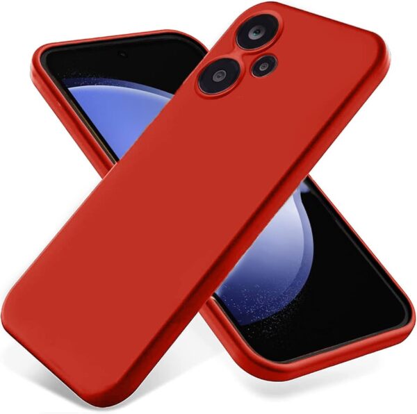 Forcell Xiaomi Redmi 13C 5G Matt Θήκη Σιλικόνης - Red